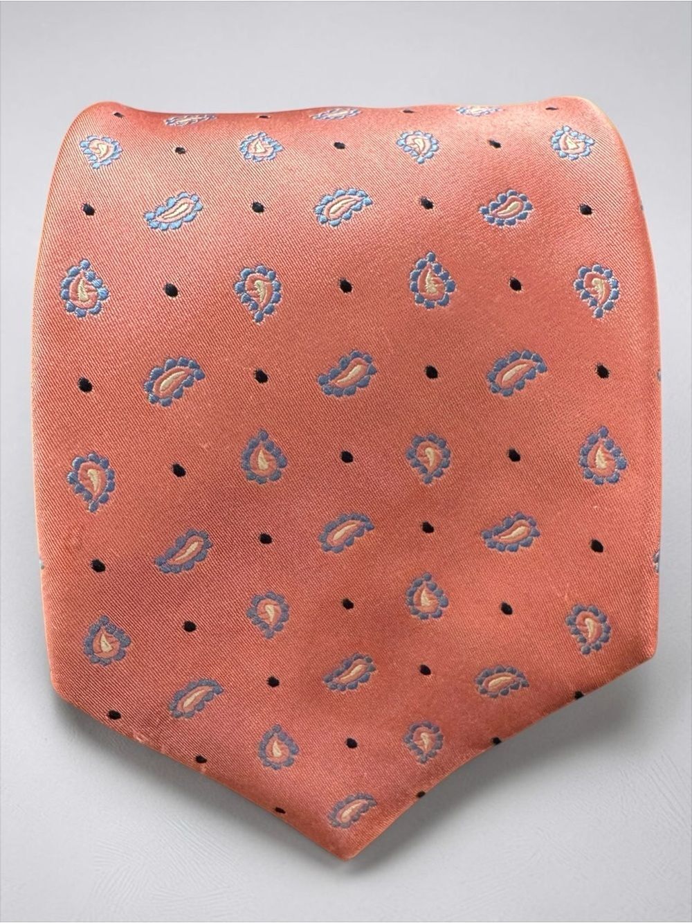 Brooks Brothers 346 Paisley Silk Tie Pink Italy